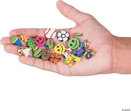10 Pcs Animal Fruit Erasers for Kids, Assorted Small Cute Pencil Erasers for Home School Work Rewards, Party Favors and Gift Filler.