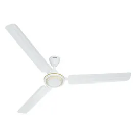 Usha Ceiling Fan 56 Inch Atom Ex 1400mm Rich White 70W Copper Motor 280 RPM 3 Aluminium Blades 221-240 CMM Air Delivery 5 Speed Regulator 2 Year Warra