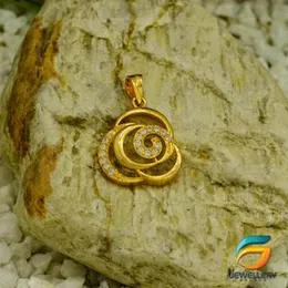 Gold Plated Pendant - Flower Design
