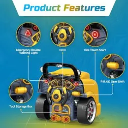 Kids Toy Young Mechanics Interactive Truck Engine with Removable Parts Lights Sounds Fun (0604)