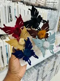 Premium velvet butterfly hairpacks For women