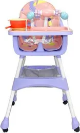 Baby Feeding High Chair | 4 In 1 | Multifunctional | Foldable | Premium Kids Tables And Chairs | Feeding Dining Chair | With Adjustable, Removable Tra