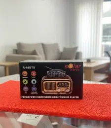 Retro Bluetooth Speaker, Vintage FM AM SW Radio with Old Fashioned Classic Style, Support Solar Charging, Loud Volume, TF Card and MP3 Player