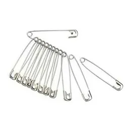 Steel Safety Pins - 12 Pcs Silver Color