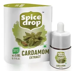 Spice Drop Cardamom Extract - Tea, Coffee, Cooking, Baking, Dessert | Rich Aroma & Authentic Quality | Pure Whole Green Cardamom Pod Extract | No