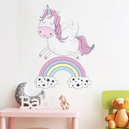 Pumkins Unicorn and Rainbow Wall Decal for Kids Nursery Decor, Bedroom Wall Stickers, Playroom Decoration, Baby Room Art