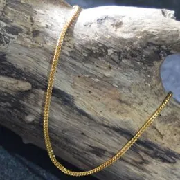 2.2mm fox singapore chain with box pendant