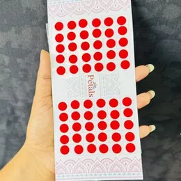 ESH Red Color Simple Plain Small Round Pottu Forehead Kumkum Self-Adhesive Sticker Bindi Card for Women