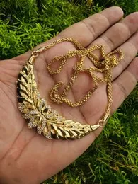 Stylish Fashion Gold Plated Sawadi Pendant with 3mm Bismark Chain & White Stone for Women & Girls