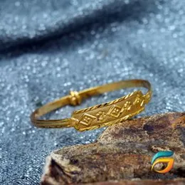 Guaranteed Gold Plated Expandable Free Size Baby Bangle Family Love Gifts Jewelry.