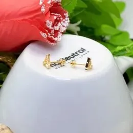 Gold Plated Triangle Stud Earring For Women.