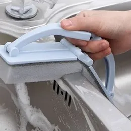 Folding Sponge Brush Foldable Handle Kitchen Scrubber Water Control Sponge Brush for Kitchen Bathroom Bathtub