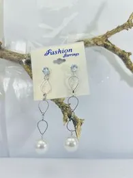 Gold & Silver Mixed Shape Long Tassel Earrings with White Pearl for Women and Girls