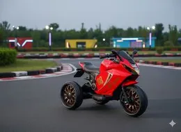 Red âNew Youthâ 3-Wheel Ride-On Motorcycle â Sport Style, Battery Operated