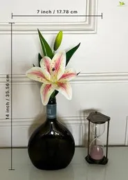 Blooming Floret Attractive Artificial Lily Stick for Home Decor/Office Decor/Party Decor/Gifting |1 Flower Head in White with Light Pink Color |14 inc