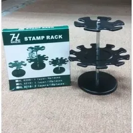 Rubber Stamp Rack Steel 2 Layers 10/16 Holes Stamp Holder.
