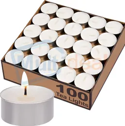 100pcs Tealight Candles â Unscented & Long-Lasting