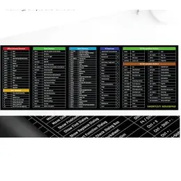 Excel Shortcuts Large Extended English Letter Shortcut Mouse Pad XL (700X300X2mm)