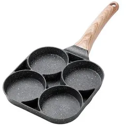 4-Hole Omelet Pan for Burger, Eggs, Ham & Pancake â Non-Stick Breakfast Frying Pan