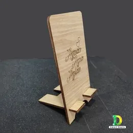 Wooden Phone holder / Phone Stand with customized Names & Wishes