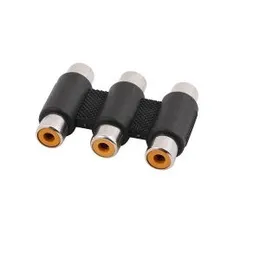 Triple 3 RCA Female to Female Audio Extension Coupler Adapter Connector