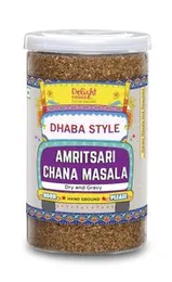 Delight Foods Amritsari Chana Masala - for Gravy & Dry - (100g) | with Pre Mixed Garam Masala | Reusable Pet Jar FROM INDIA(SAM)