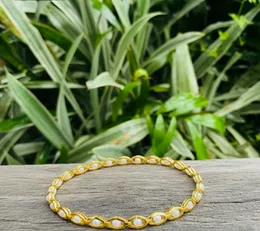 gold plated beautiful simple pearl anklet foot jewelry for girl and women