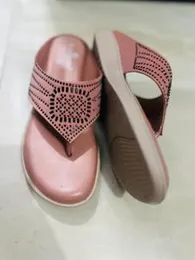 Ladies Ornate Bead-Work Wedge Slides