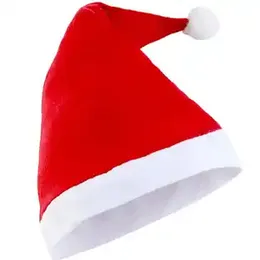 Kids Christmas Santa Hat Red Plush Cap One Size 33x23cm Holiday Party Wear, Premium Kids Santa Claus Hat