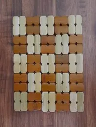Square Brown Bamboo Coaster/heat Insulation Pad - 16 X 16 Cm For Home