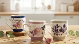 Premium Ceramic Coffee Mug with Handle | Modern Tea & Hot Drink Cup for Home & Office