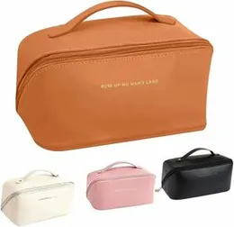 Large Capacity Travel Makeup Bag Portable Travel Cosmetic Bag for Women,Makeup Organizer Storage Cases Toiletry Bag Waterproof Bathroom Bag for Girls