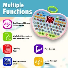 Gooyo GY2018 Play & Learn Educational Learning Laptop Toy | Alphabets/Counting/Words and More Functions | Pink Color, Power Source: 3xAA Battery (