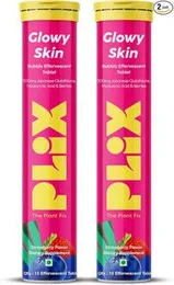 LIX - THE PLANT FIX Glutathione Tablets With Vitamin C For Clear And Youthful Skin (Pack Of 1, Strawberry) | 15 Collagen Supplements |500mg L-Glutathi