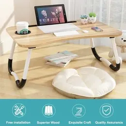 Foldable Laptop Table / Multipurpose Bed Table with Cup Holder