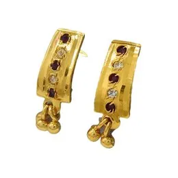 Gold Plated Earring Beautiful Shield Earrings for women and Girls Screw Back.
