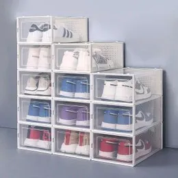 6pcs Pack Shoe Box, Shoe Storage Box,Shoe Stacker,Stackable Shoe Boxes, Plastic Storage