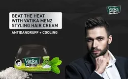 Vatika Naturals Menz Anti Dandruff Styling Hair Cream 140ml | With Gentle Cooling | Menthol + Dead Sea Mineral