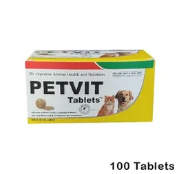 Pet Vit Tablets for Dogs and Cats 100 Tablets Multivitamin Tablets Pet Vitamin