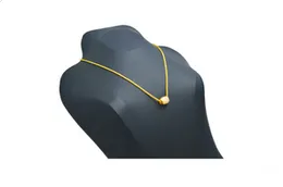 Gold Plated Fox Chain (Singapore) With New Barrel Design Pendant Women.