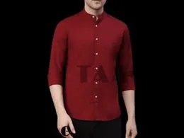 TAAG Premium Linen Long sleeve Shirt â Wine Red