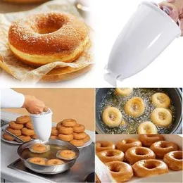 Manual white plastic donut maker