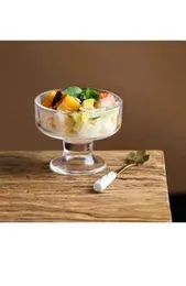 1pc clear glass dessert cup