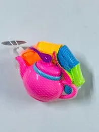 Tea Cup and Saucer with Spoon - Pretend Play Tea Party Set / Toy Tea Cup Set - Kitchen set for kids - White - Multi Color