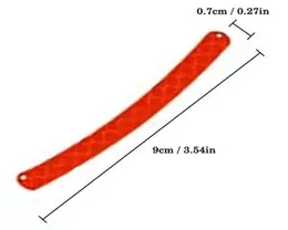 Auto E-Shopping Tyre Rim Reflective Strip Tape Sticker Safety Warning Sticker Universal Scratch Protector Stickers for all Cars Bikes Scooters Red Col