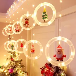 Christmas Window Curtain Hanging Lights â USB Powered with DIY Decorations