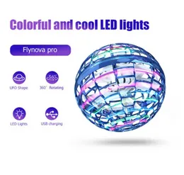 Fly nova Pro Flying Ball Spinner Toy Hand Controlled Drone Helicopter 360Â° Rotating Mini UFO With Light Kids Gifts