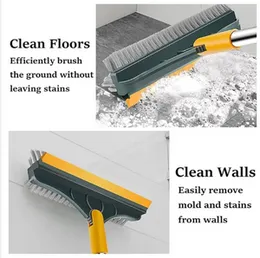 3-in-1 Bathroom Long Brush â Tile, Ceramic & Toilet Cleaning Tool | Detachable & Rotating Head