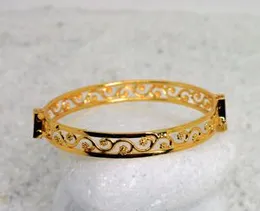 Gold Plated Good Quality Lock bangle Women Fashion Valentine's day Jewelry Gift gift items for girls