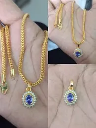 Stylish Party Wear  Stone Pendant Gold Plated Chain